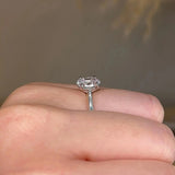 "Poppy" Solitaire Oval Brilliant Cut Diamond Engagement Ring SSOC05 - HEERA DIAMONDS