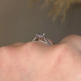 "Poppy" Solitaire Oval Brilliant Cut Diamond Engagement Ring SSOC05 - HEERA DIAMONDS