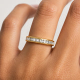 Princess Baguette Diamond Channel Set Eternity Band Wedding Ring PCBG