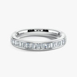 Princess Baguette Diamond Channel Set Eternity Band Wedding Ring PCBG
