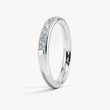 Princess Baguette Diamond Channel Set Eternity Band Wedding Ring PCBG