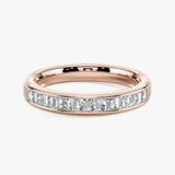 Princess Baguette Diamond Channel Set Eternity Band Wedding Ring PCBG