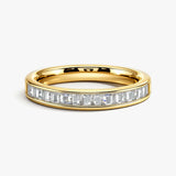 Princess Baguette Diamond Channel Set Eternity Band Wedding Ring PCBG