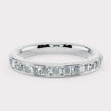 Princess Cut Diamond Channel Set Eternity Band Wedding Ring CPC