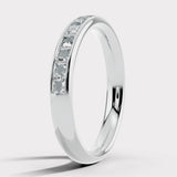 Princess Cut Diamond Channel Set Eternity Band Wedding Ring CPC