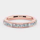 Princess Cut Diamond Channel Set Eternity Band Wedding Ring CPC