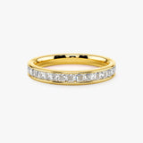 Princess Cut Diamond Channel Set Eternity Band Wedding Ring CPC