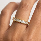 Princess Cut Diamond Channel Set Eternity Band Wedding Ring CPC