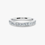 Princess Cut Diamond Channel Set Eternity Band Wedding Ring CPC