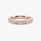 Princess Cut Diamond Channel Set Eternity Band Wedding Ring CPC