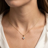 Princess Cut Solitaire Diamond Pendant With 18 Inch Chain PPC4B