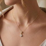 Princess cut cluster pendant