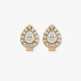 ROSE GOLD OVAL SHAPE HALO DIAMOND EARRING