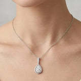 ROUND CUT 0.19 CARAT DIAMOND CLUSTER PENDANT WITH CHAIN LM JEWELLERY