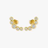 ROUND CUT 0.27 CARAT DIAMOND CRAWLERS EARRINGS