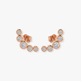 ROUND CUT 0.27 CARAT DIAMOND CRAWLERS EARRINGS