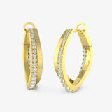 ROUND CUT 0.69 CARAT DIAMOND FANCY EARRING