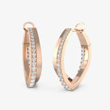 ROUND CUT 0.69 CARAT DIAMOND FANCY EARRING