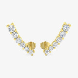 ROUND CUT 1.02 CARAT DIAMOND CRAWLERS EARRINGS