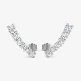 ROUND CUT 1.02 CARAT DIAMOND CRAWLERS EARRINGS