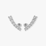 ROUND CUT 1.02 CARAT DIAMOND CRAWLERS EARRINGS