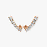 ROUND CUT 1.02 CARAT DIAMOND CRAWLERS EARRINGS