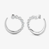 ROUND CUT 1.46 CARAT DIAMOND CRAWLERS EARRINGS