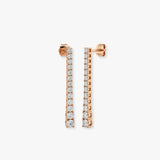 ROUND CUT 2.15 CARAT DIAMOND DROP & TRILOGY EARRINGS