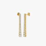ROUND CUT 2.15 CARAT DIAMOND DROP & TRILOGY EARRINGS