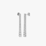 ROUND CUT 2.15 CARAT DIAMOND DROP & TRILOGY EARRINGS