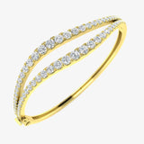 ROUND CUT 4.76 CARAT DIAMOND FANCY BANGLE LM JEWELLERY