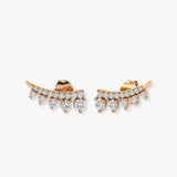 ROUND CUT DIAMOND 0.46 CARAT CRAWLERS EARRINGS
