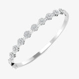 ROUND CUT DIAMOND 1.93 CARAT CLUSTER FANCY BANGLE LM JEWELLERY