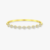 ROUND CUT DIAMOND 1.93 CARAT CLUSTER FANCY BANGLE