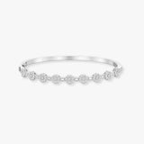 ROUND CUT DIAMOND 1.93 CARAT CLUSTER FANCY BANGLE
