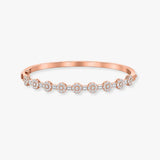 ROUND CUT DIAMOND 1.93 CARAT CLUSTER FANCY BANGLE