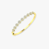 ROUND CUT DIAMOND 1.93 CARAT CLUSTER FANCY BANGLE