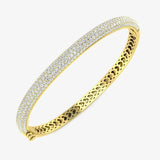 ROUND CUT DIAMOND 3.5 CARAT PAVE BANGLE LM JEWELLERY