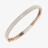 ROUND CUT DIAMOND 3.5 CARAT PAVE BANGLE LM JEWELLERY