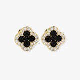 ROUND CUT & BLACK DIAMOND 0.72 CARAT DIAMOND EARRINGS