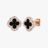 ROUND CUT & BLACK DIAMOND 0.72 CARAT DIAMOND EARRINGS