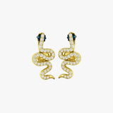 ROUND CUT & BLUE DIAMOND 0.18 CARAT DIAMOND FANCY EARRINGS