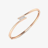 ROUND DIAMOND 0.36 CARAT THREE STONE CROSS OVER BANGLE LM JEWELLERY