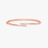 ROUND DIAMOND 0.36 CARAT THREE STONE CROSS OVER BANGLE