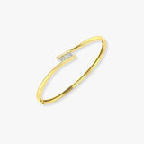 ROUND DIAMOND 0.36 CARAT THREE STONE CROSS OVER BANGLE