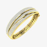 ROUND DIAMOND 7.44 CARAT FANCY TRIPLE BAND BANGLE LM JEWELLERY