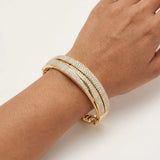 ROUND DIAMOND 7.44 CARAT FANCY TRIPLE BAND BANGLE
