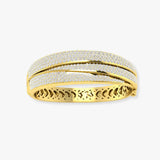 ROUND DIAMOND 7.44 CARAT FANCY TRIPLE BAND BANGLE