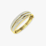 ROUND DIAMOND 7.44 CARAT FANCY TRIPLE BAND BANGLE
