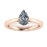 "Rain" Solitaire Pear Cut Diamond Engagement Ring SSPS02 - HEERA DIAMONDS